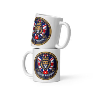 British Patriots White glossy mug